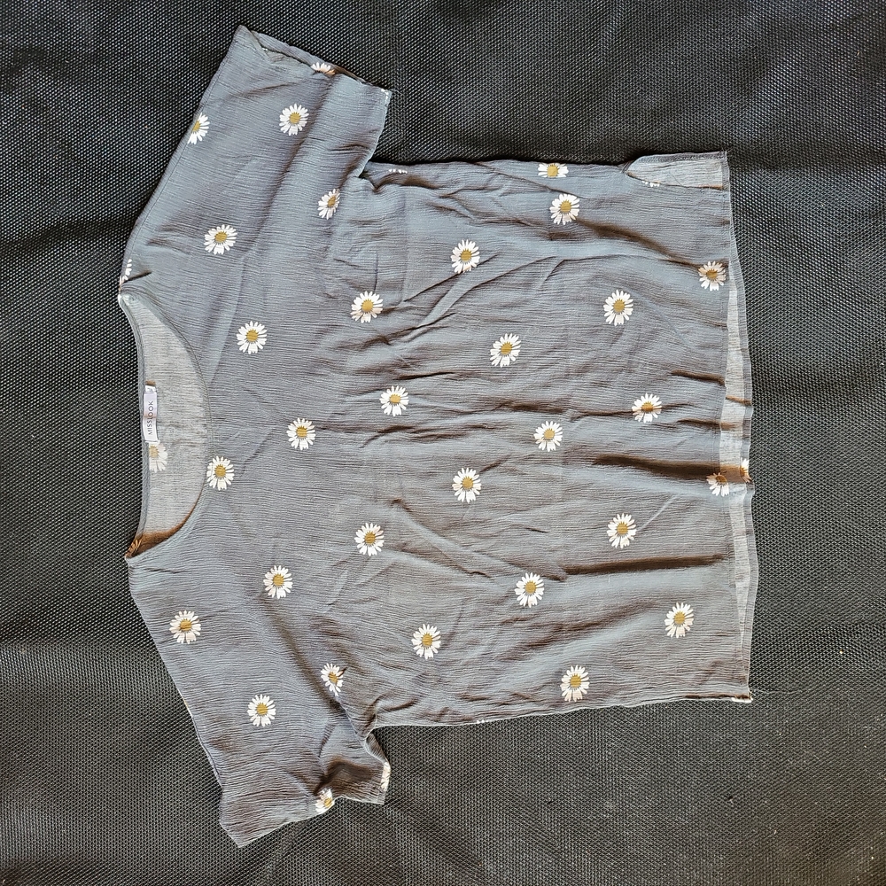 Women's XL Misslook top, grey and floral